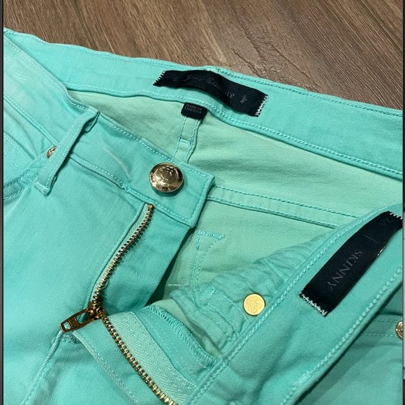 brand new, Juicy Couture Designer Skinny Jeans, tiffany blue color, size s - Picture 7 of 10